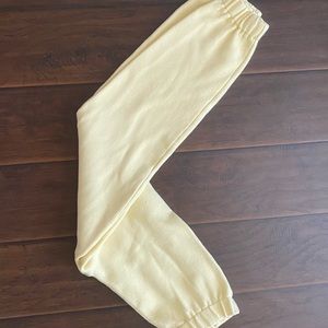 Yellow Zara sweat pants